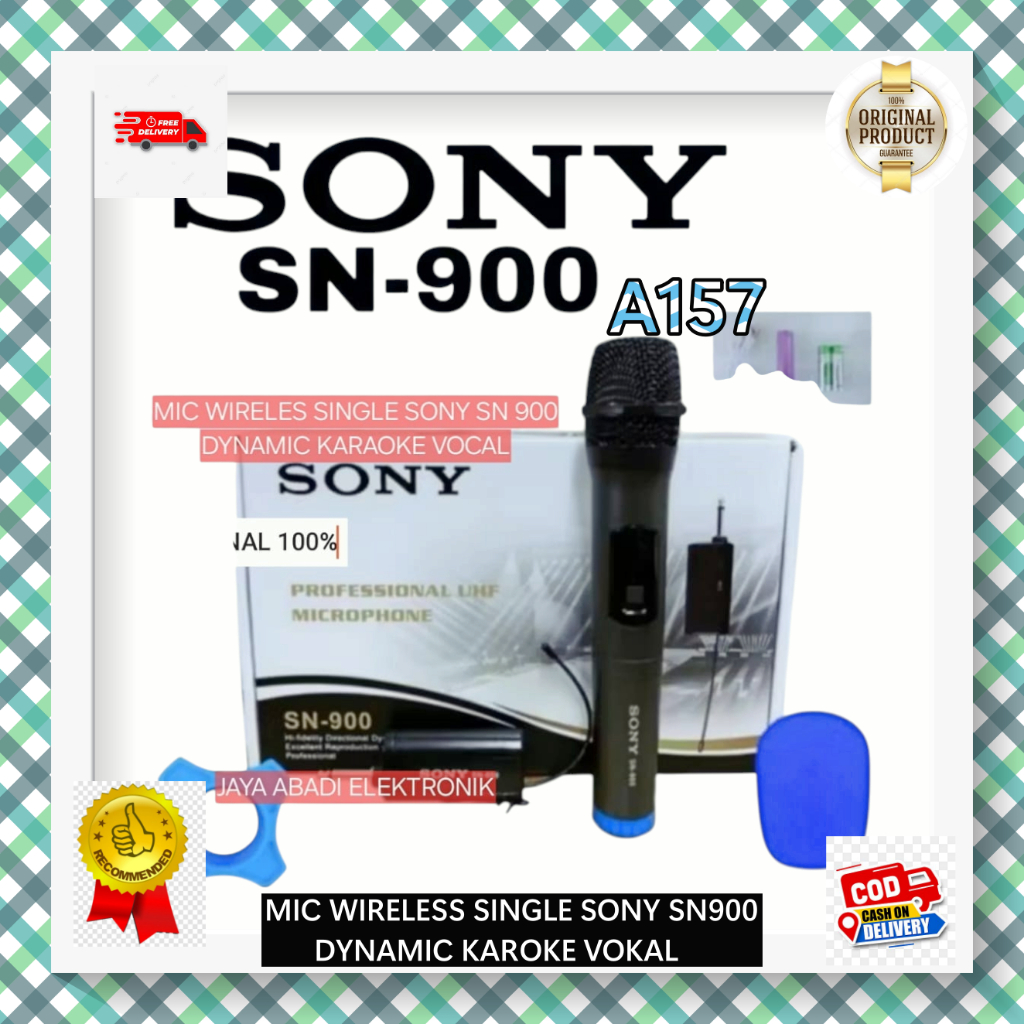 A157 Microphone Wireles Resiver Mini MIC WIRELES SINGLE SONY SN 900  DYNAMIC KARAOKE VOCAL  MIK MIC 
