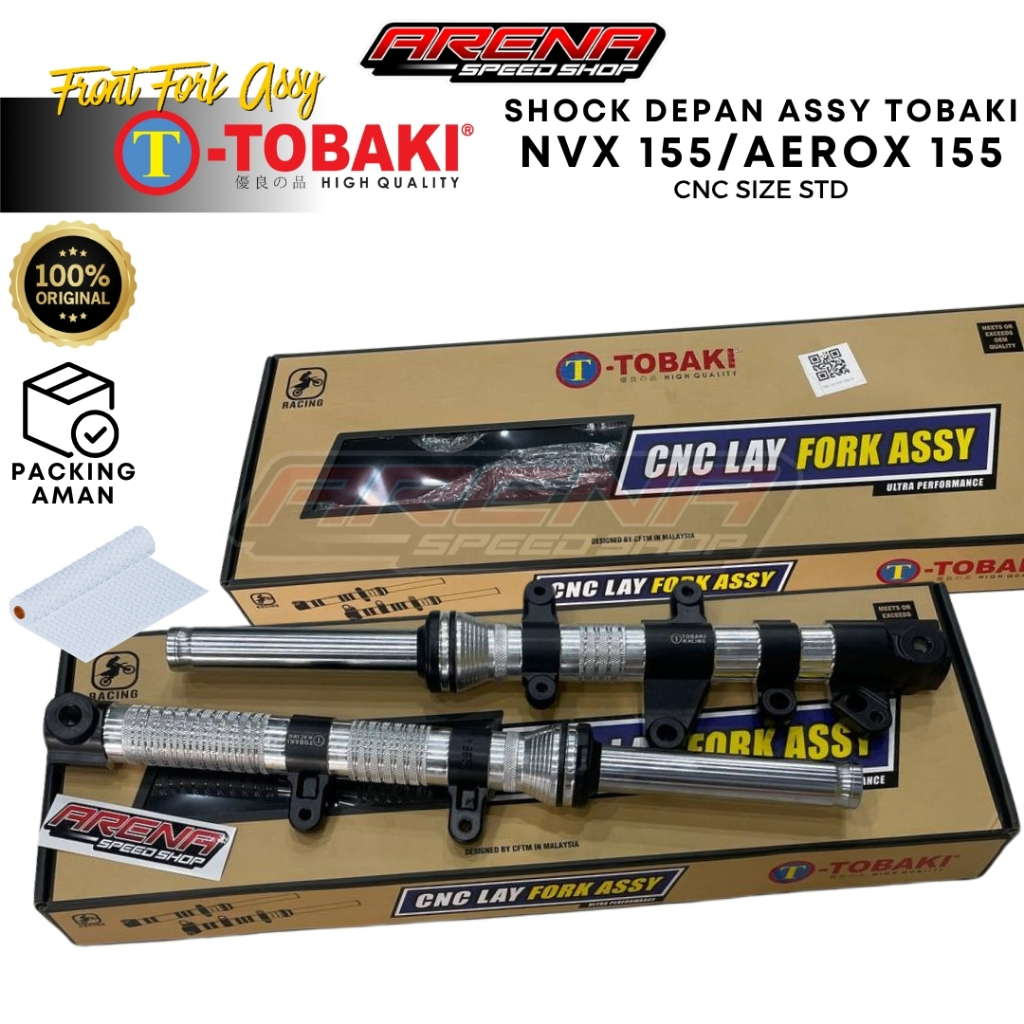 TOBAKI Racing Front Fork Cnc Lay Assy Shockbreaker Aerox 155 Shock Depan Nvx 155 Original TOBAKI