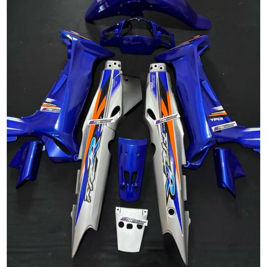 STRIPING FIZR LE LIMITED EDITION VARIASI BIRU SILVER STIKER FIZ R