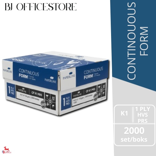 Kertas Continuous Form 1 Ply PRS / 1 Ply Bagi 2 Paperline