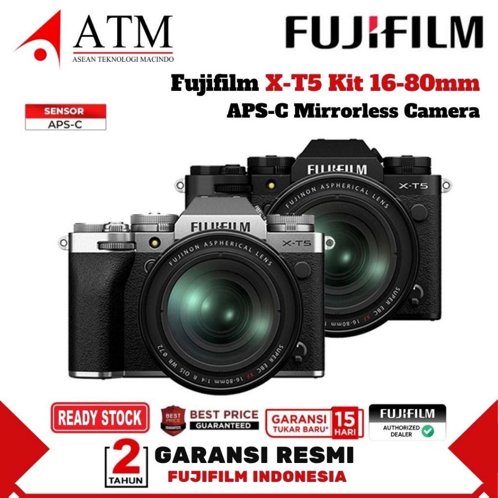 Fujifilm XT5 kit XF 16-80mm Fuji X-T5 XT 5 kit 16-80 mm Garansi Resmi