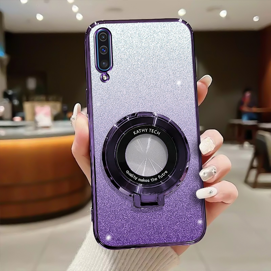 Soft Case Samsung A50 A50S A30S Casing Glitter Ring Magnetic Holder
