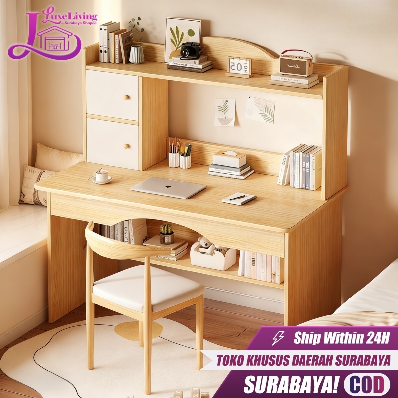 [Surabaya Express]Meja Belajar Lesehan Meja Kerja Minimalis Meja Kamar Aesthetic Meja Kantor kayu Me