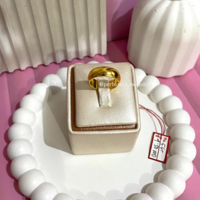 cincin polos cewek/cowo bisa pakai lapis emas