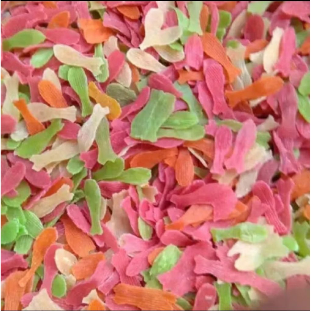 1000 gram krupuk ikan warna warni fuji krupuk ikan renyah Termurah