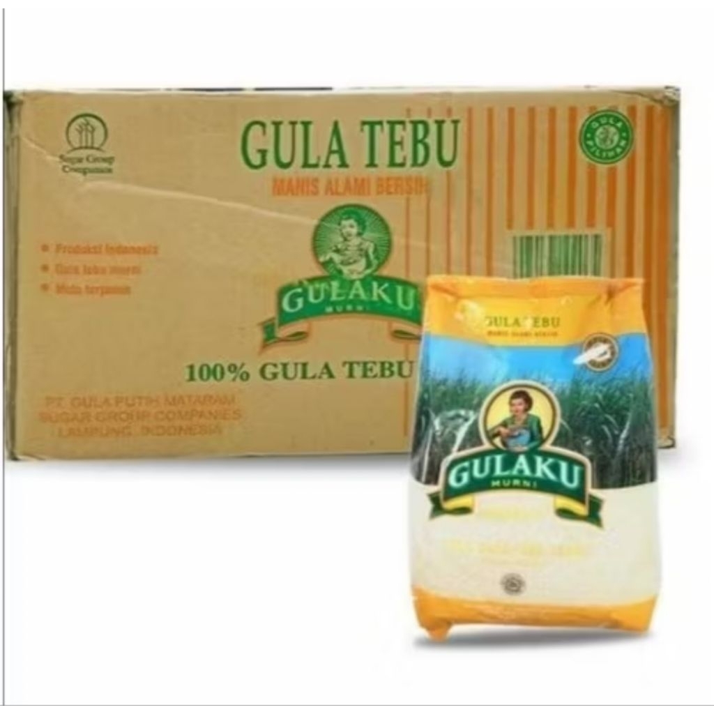 GULAKU GULA TEBU MURNI & PREMIUM 500gr 1 DUS ( KARTON )