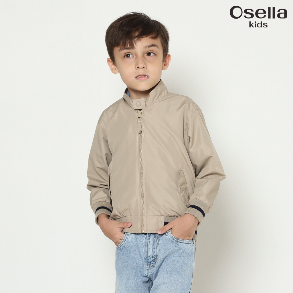 Osella Kids Harrington Jacket In Gravel 1261500250 | Jaket Lengan Panjang Anak Laki Laki