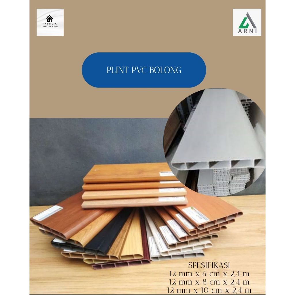 Plint PVC Bolong | List Plint PVC Bolong | Aksesoris Plint 6,8,10 cm
