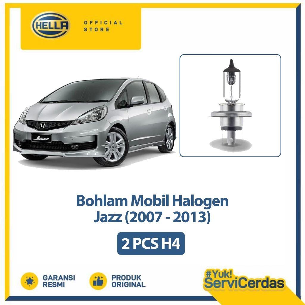 Lampu Mobil Jazz 2007 - 2013 H4 (2 pcs) - Bohlam Mobil Hella