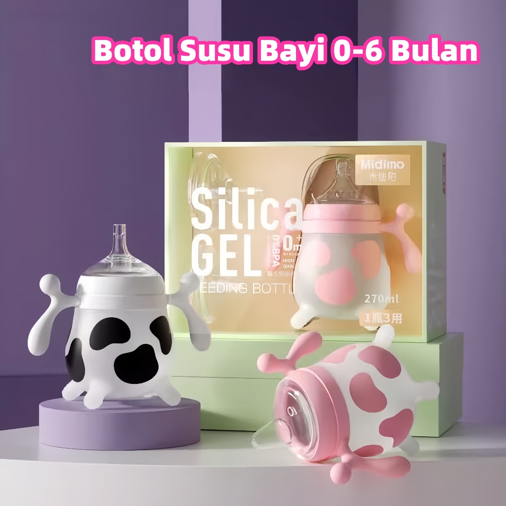 Botol Susu Bayi 0-6 Bulan/Botol Dot Lembut/Dot Bayi Newborn/Dot Bayi Botol Susu/Dot Silikon Bayi/Bot
