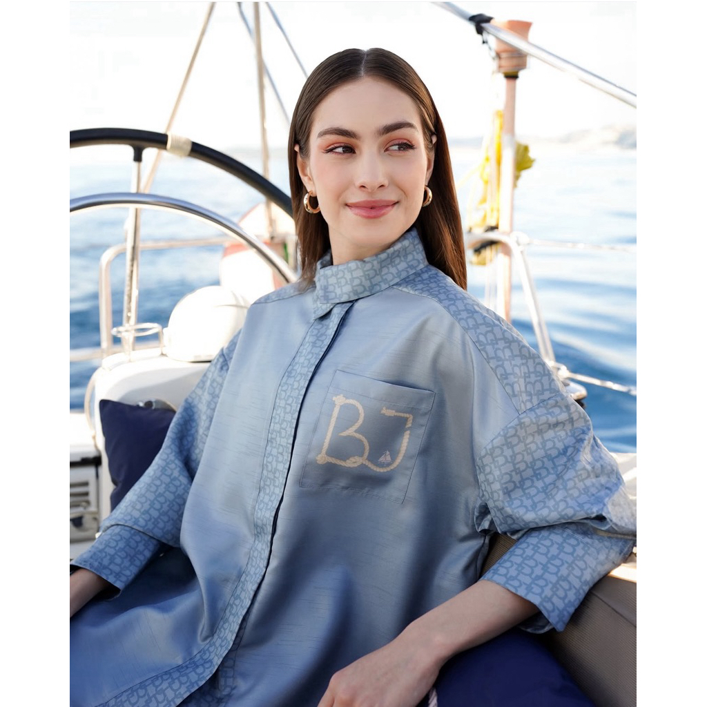 Nauticagram Oversized Shirt Benang Jarum- Monogram Benang Jarum
