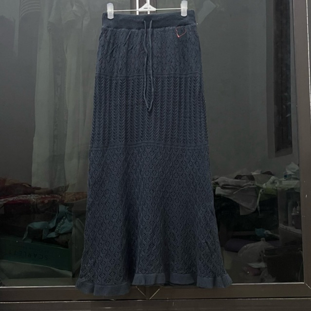 Global Uniqlo Rok Knit Jaring Navy New