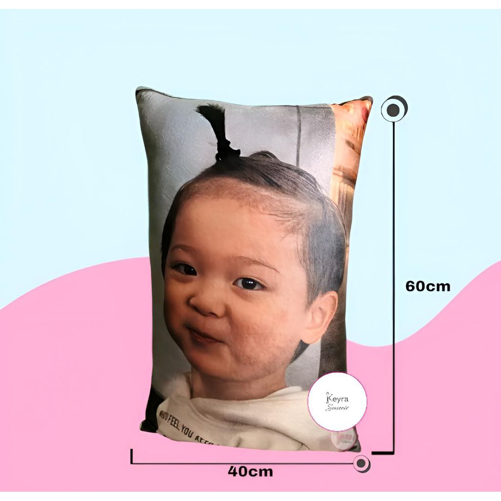 Bantal costum full foto ukuran 40x60
