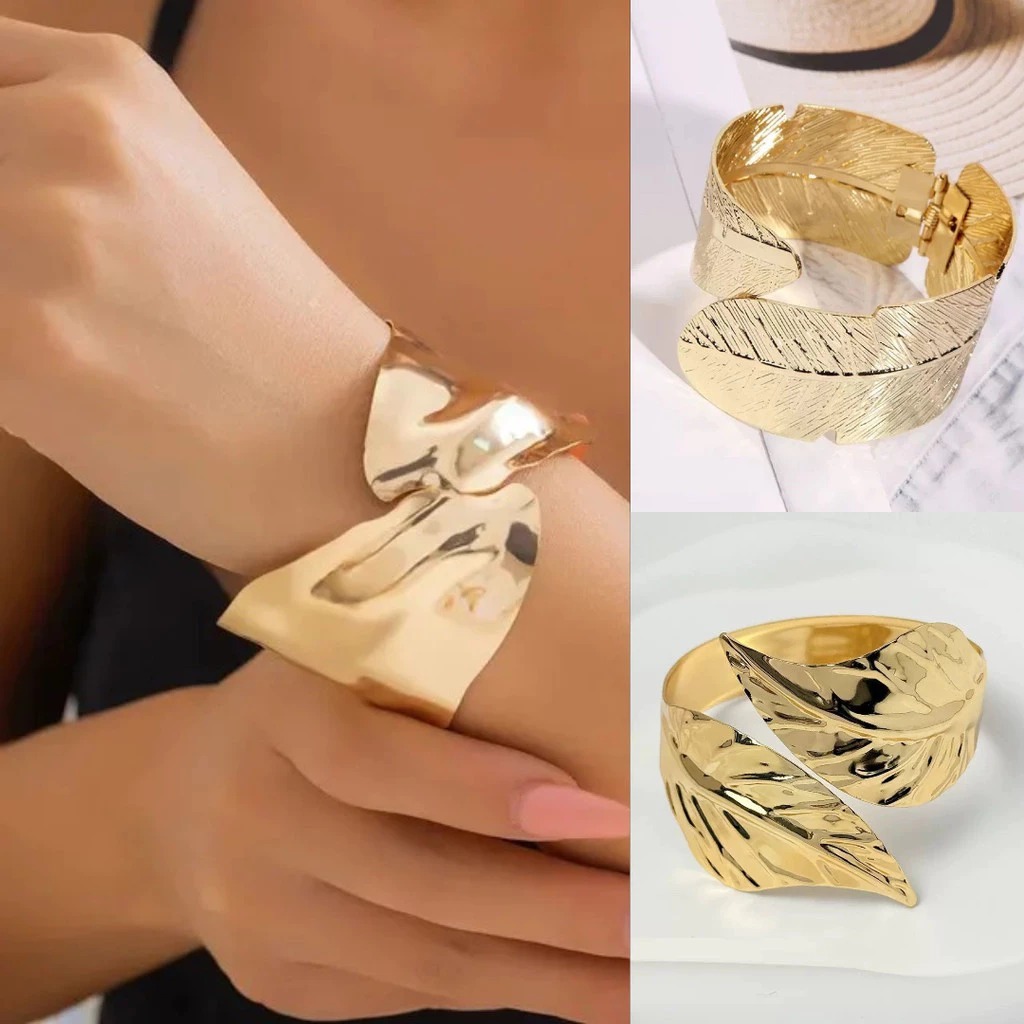 Gelang Titanium Wanita Anti Karat Versi Lebar Gelang Logam Anti Karat Murah/ Gelang Titanium Wanita 