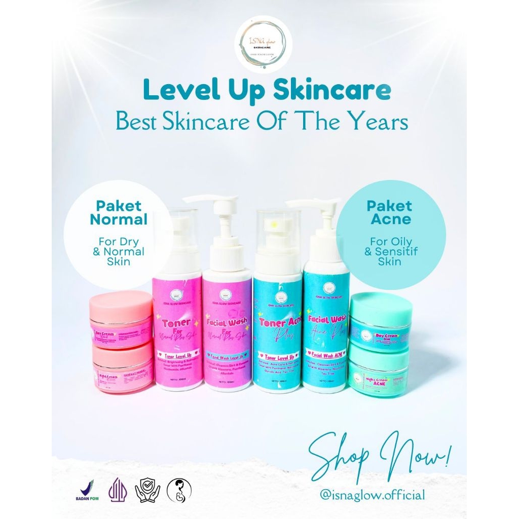 ISNA GLOW LEVEL UP/SERUM SAFRON/SUNSCREEN/PARFUM FLOVA