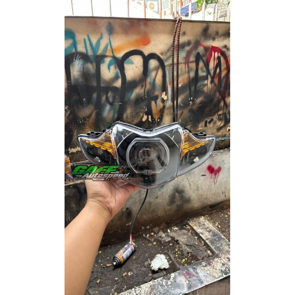 fullset biled revo absolute lampu depan biled projie 4,5 inch set tinggal pasang revo absolute