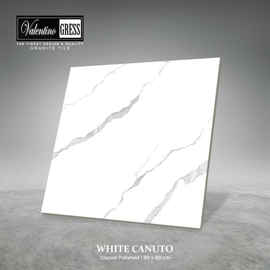 Granit 80x80 White Canuto | Valentino Gress | Glazed Polished