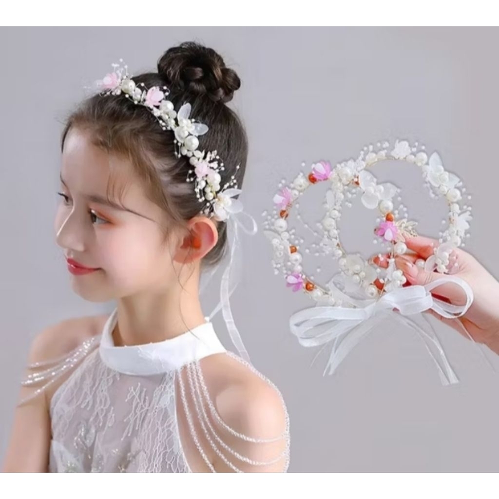 Bando mahkota anak mutiara bunga hiasan rambut  aksesoris rambut bunga mutiara bando mutiara bando b