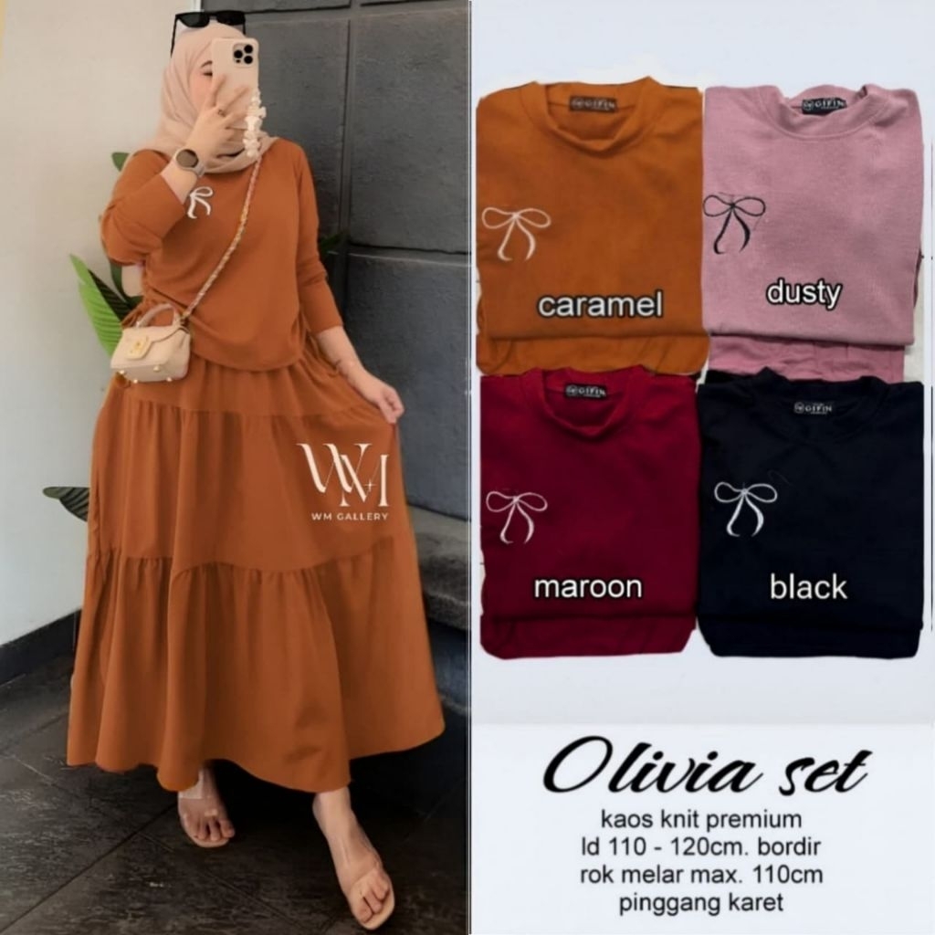 Setelan wanita dewasa olivia set Ori W&M galeri