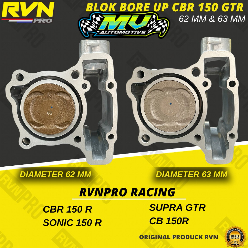 BLOK SEHER BORE UP RACING BOREUP STANDAR K56 CBR 150R NEW SONIC 150 R CB 150R NEW SUPRA GTR 150 57,3