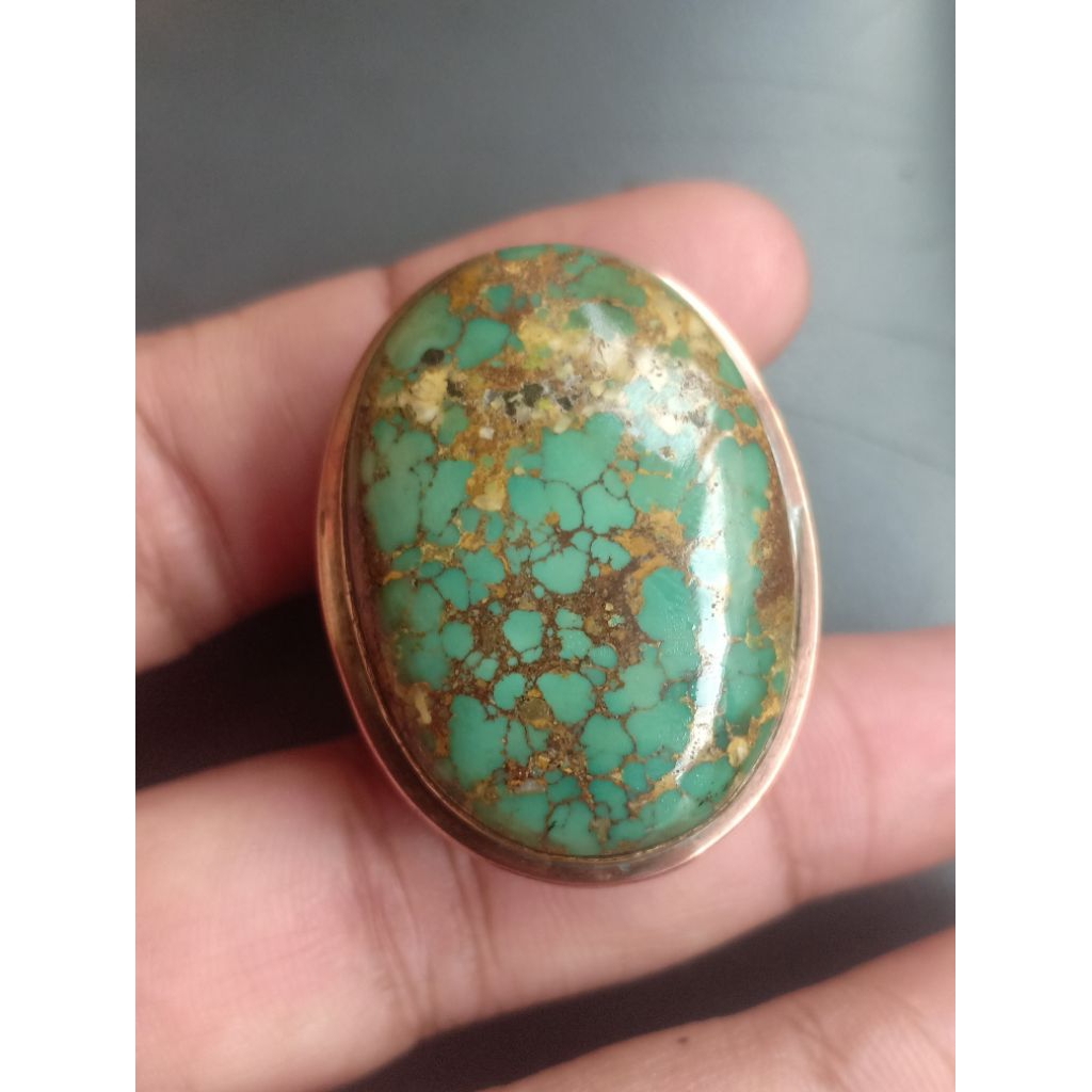 batu pirus Persia hijau serat emas sedia bacan pandan lumut lawas bulu macan permata yaman