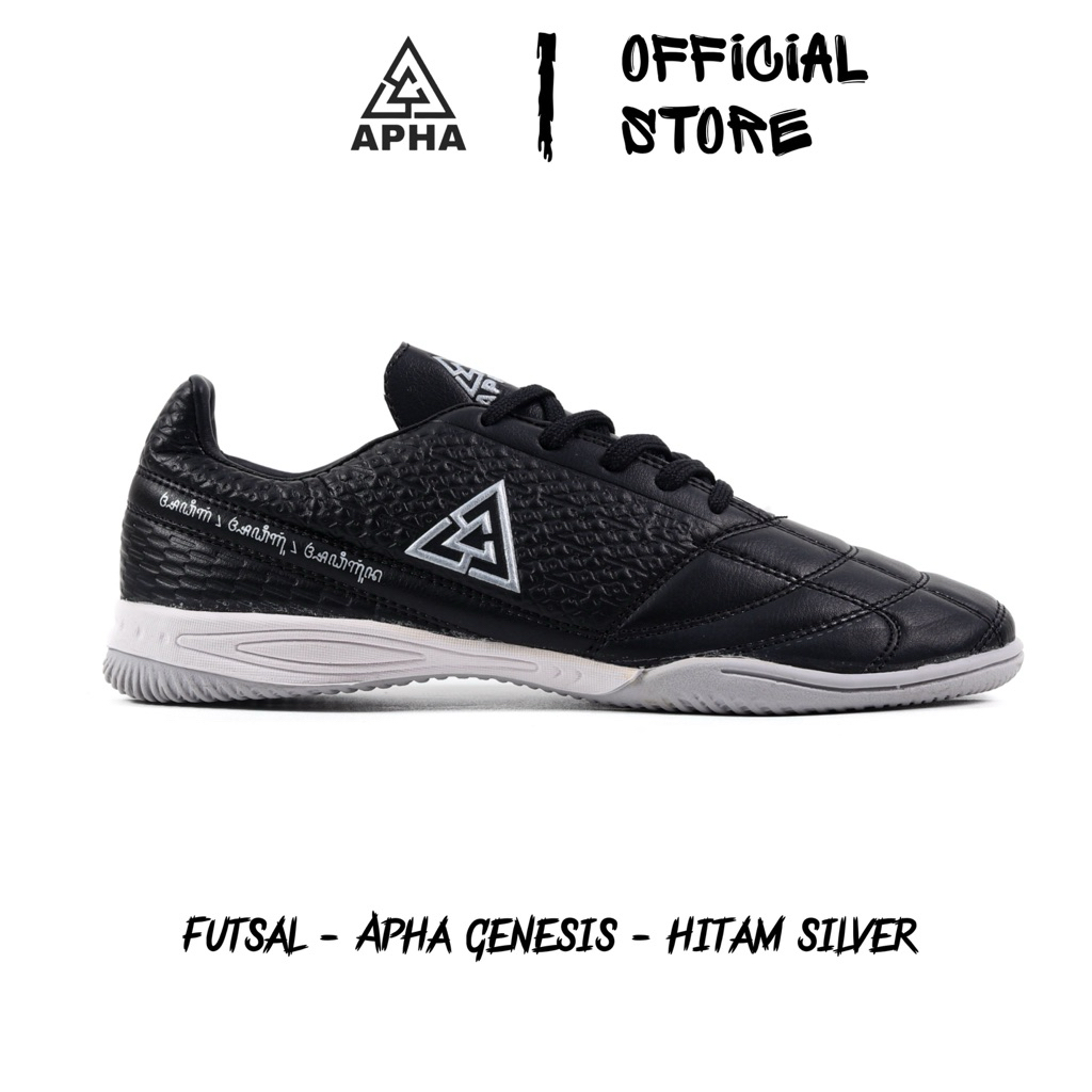 APHA - Sepatu Futsal Apha Genesis Hitam Silver