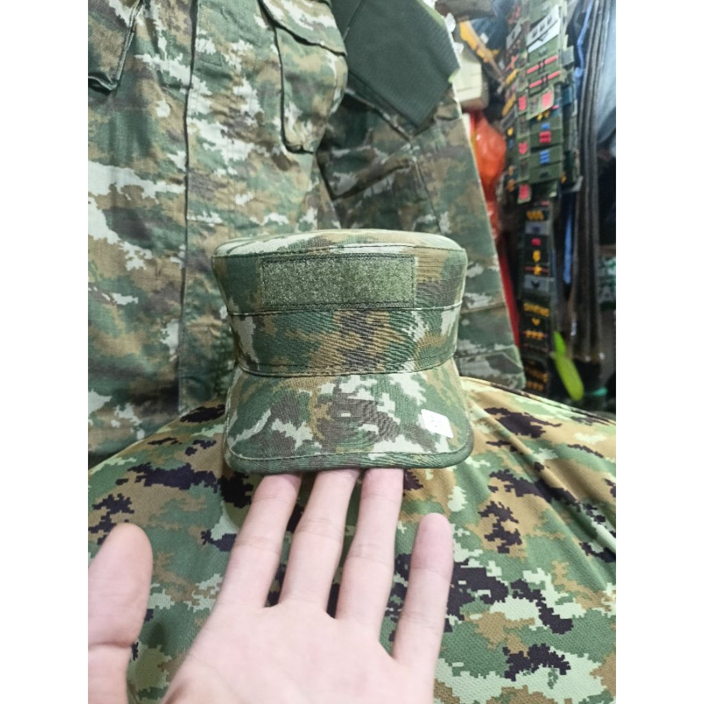 Topi Pet PDL TNI Terbaru Sage Green Woll Kualitas Terbaik