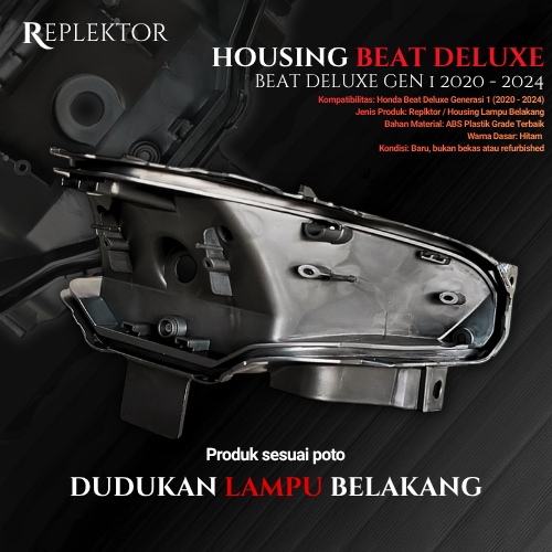 REPLEKTOR/HOUSING LAMPU BELAKANG BEAT DELUXE GEN 1 2021-2023 DUDUKAN LAMPU BELAKANG BAHAN ABS WARNA 