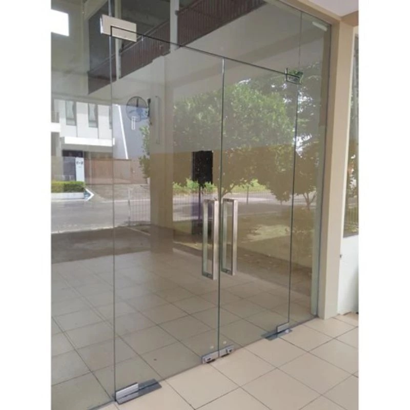 Pintu Kaca Frameless Tempered 10mm Pintu Kaca Floorhinge