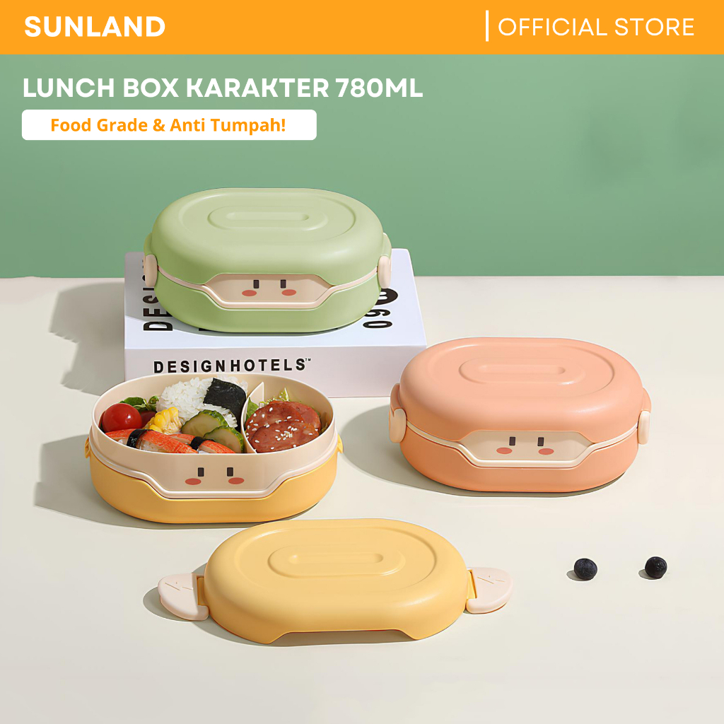 Lunch Box Serbaguna Bekal Sekat Termurah Nasi Mini High Quality Bagus Kekinian Kuliah Bento Sekolah