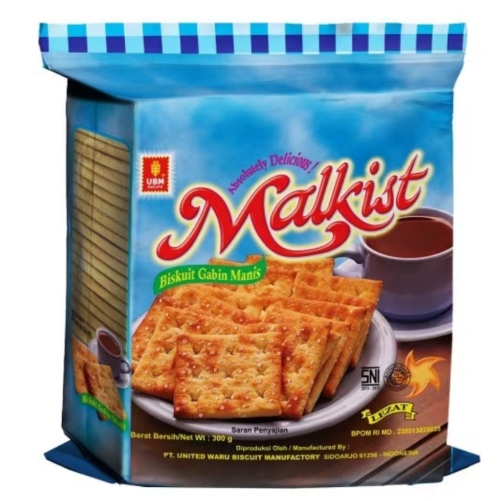 UBM Biskuit Malkist Crackers Gabin Manis 300gr