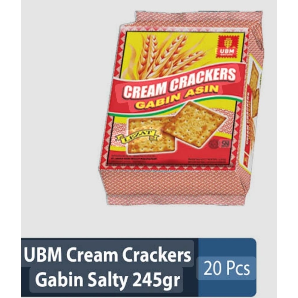 UBM Biskuit Cream Crackers Gabin Asin 245gr