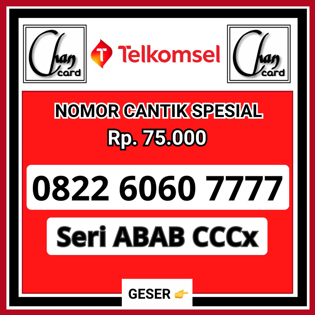 Nomor Cantik Simpati ABAB CDCD Triple Kartu Perdana Telkomsel Murah Nocan Simpati Hoki Nomer Hp Cant