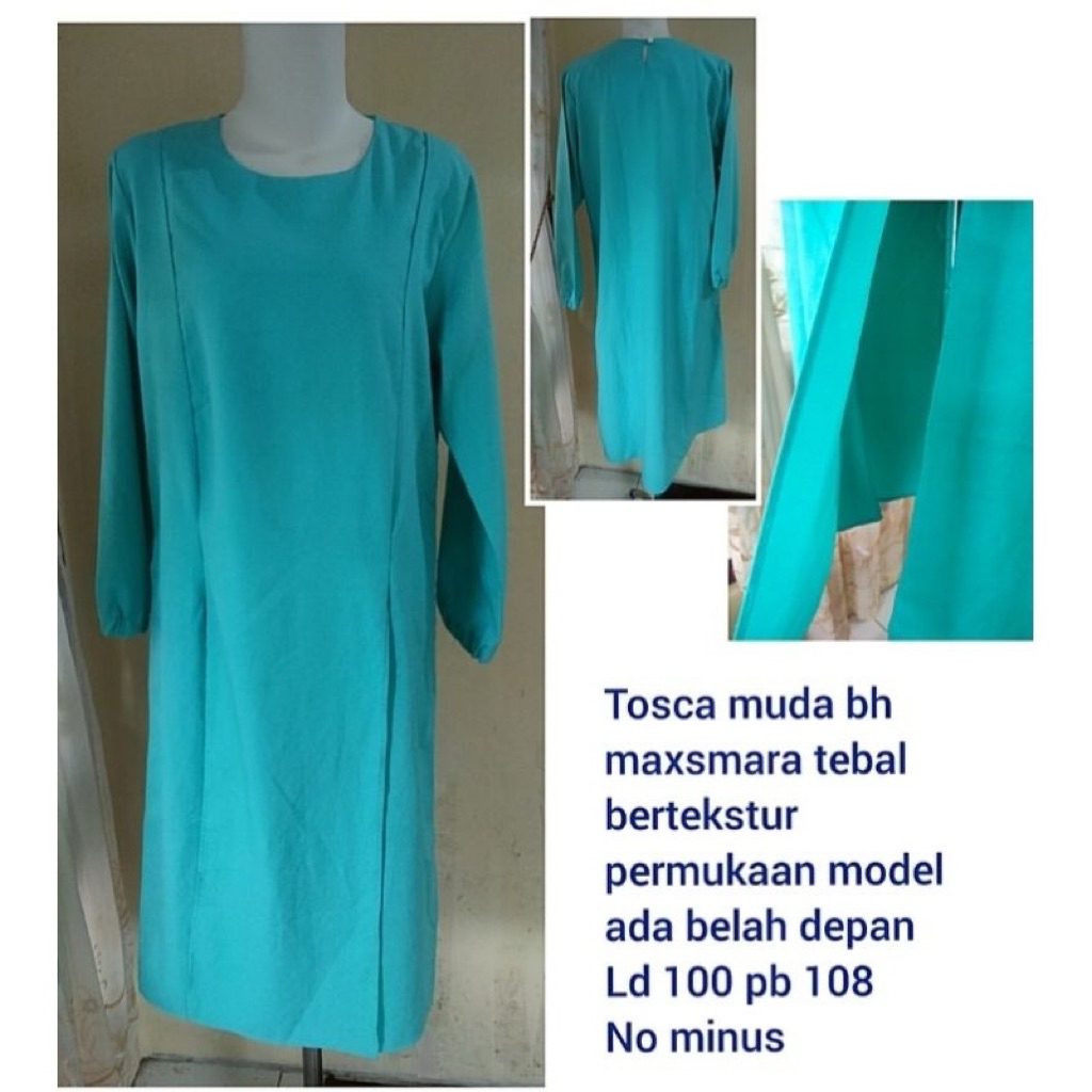 tunik preloved hijau tosca