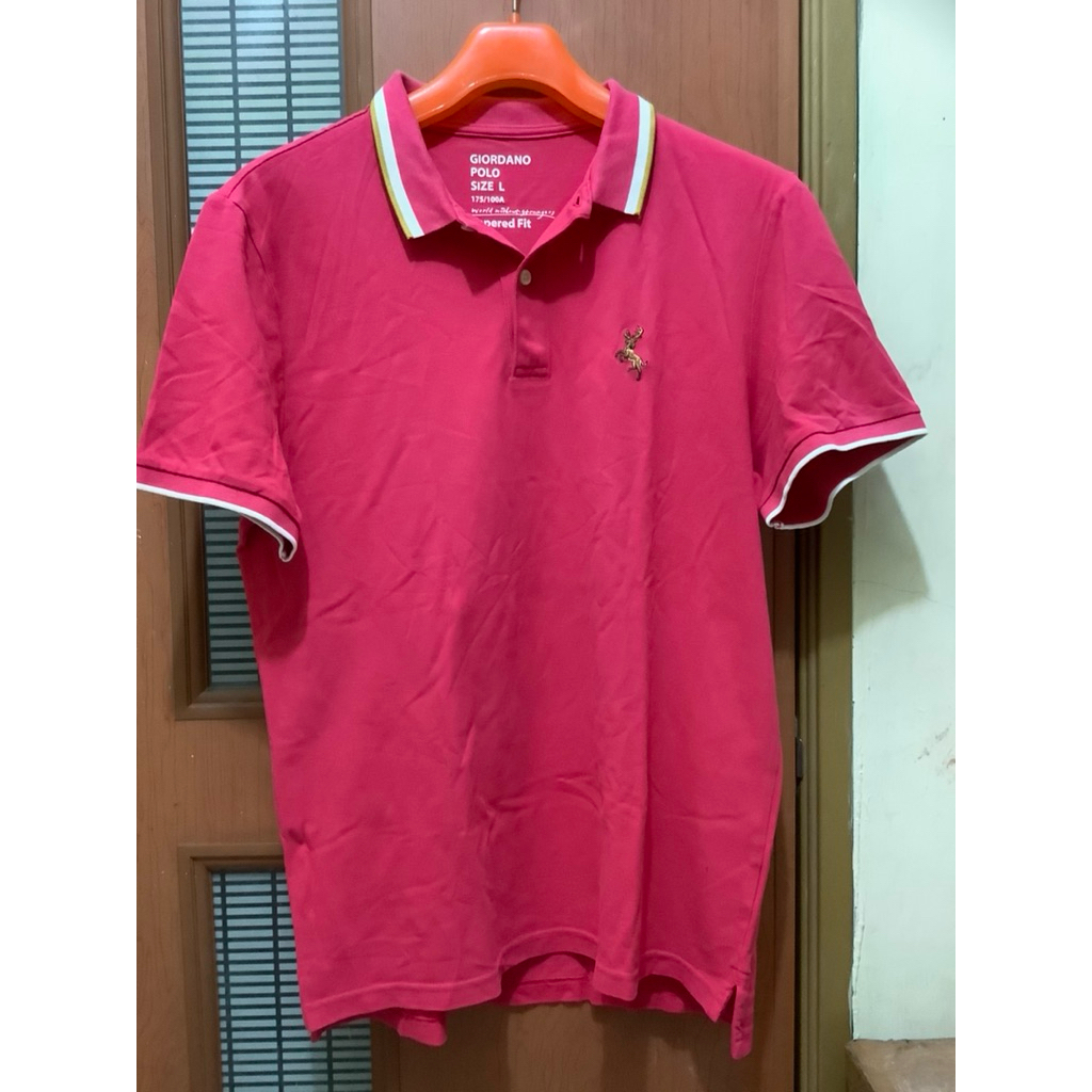Kaos polo pink pria/kaos kerah pria/baju casual pria branded