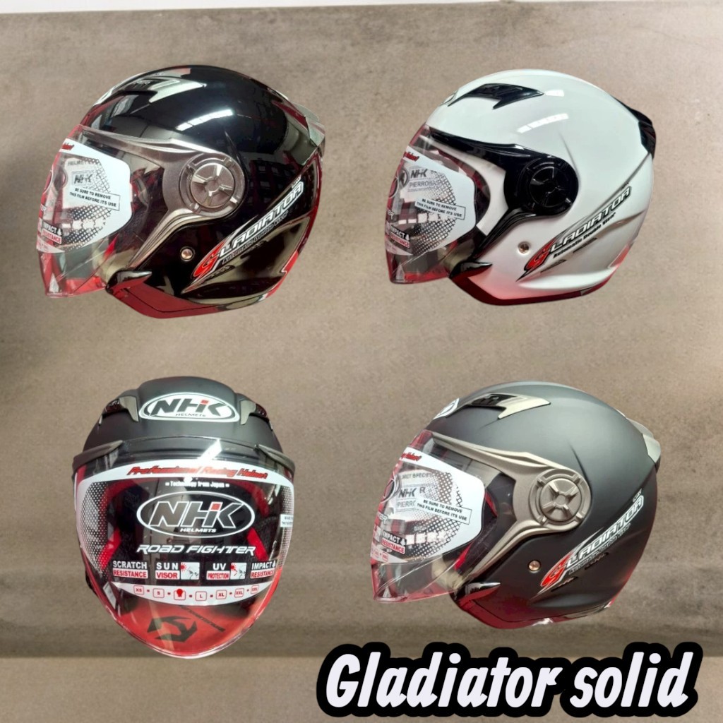 Helm NHK Gladiator Solid Double Visor Original