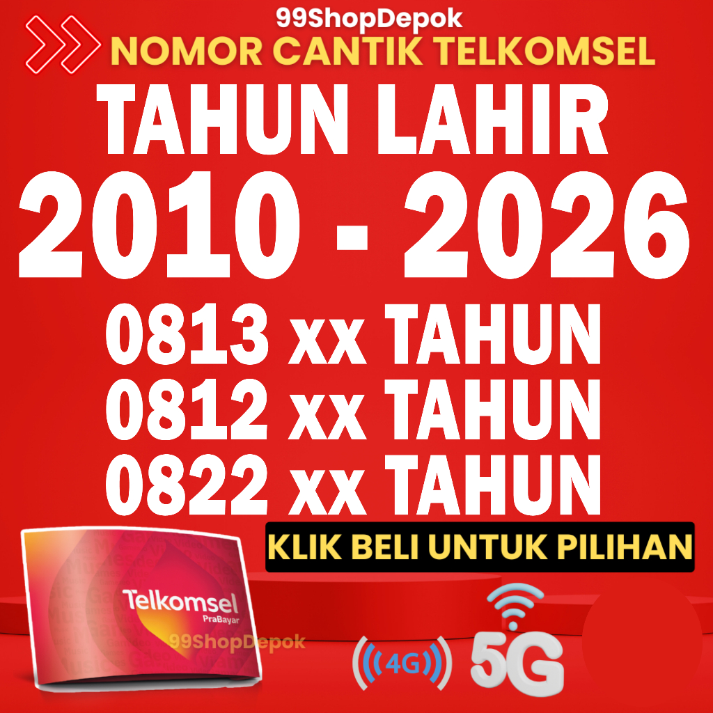 Kartu Perdana Nomor Cantik Telkomsel Simpati TAHUN P1 - Nomer Cantik Telkomsel TAHUN 1998 1991 1990 