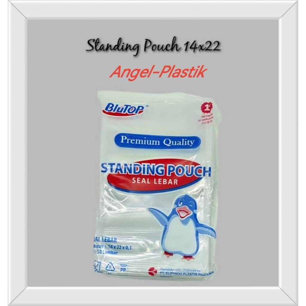 PLASTIK STANDING UP POUCH 14 X 22 CM, STP 14X22cm KLIP KEMASAN BENING 14x22cm TEBALNYA 0.12MM ISI DA