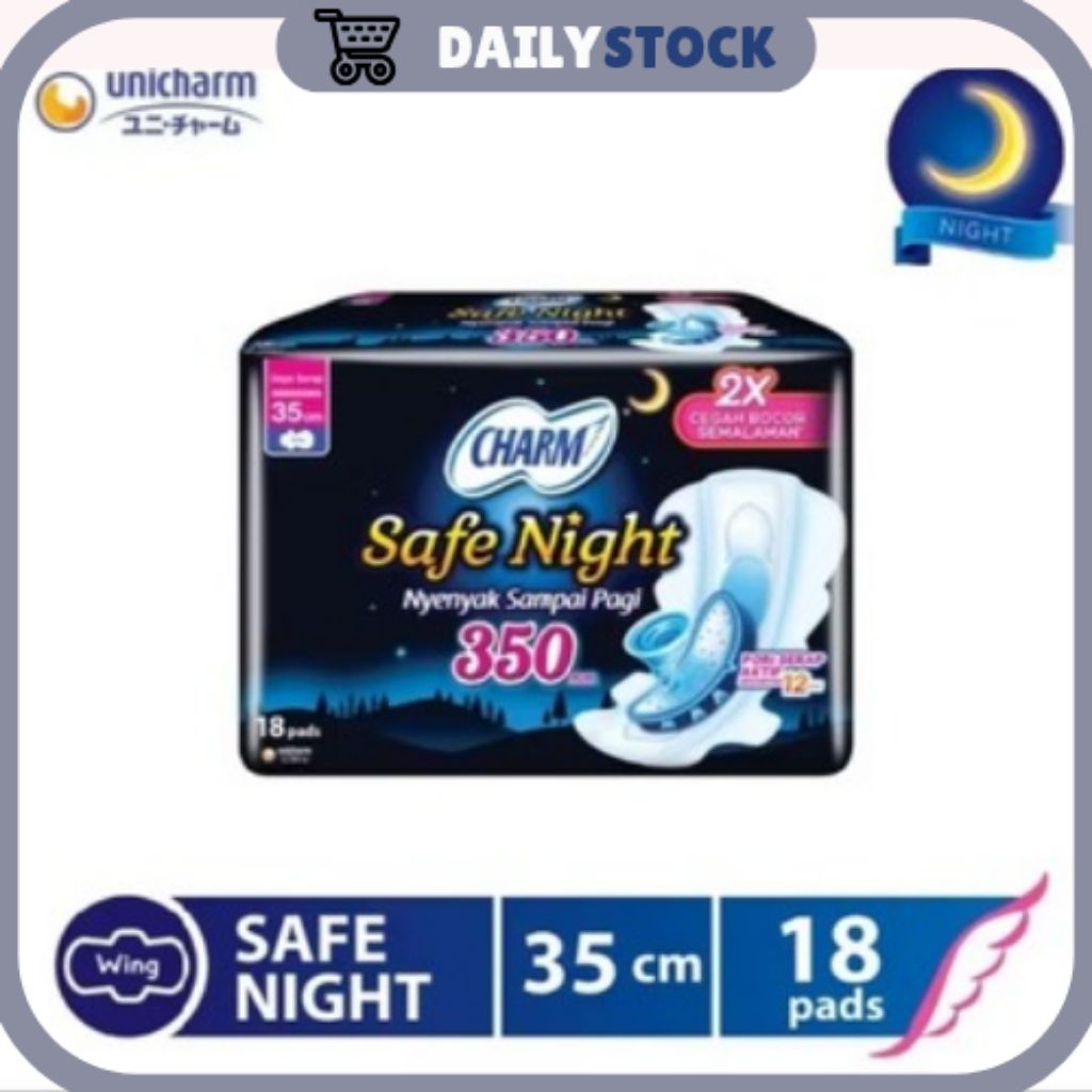 Charm Safe Night 35cm isi 18 pads
