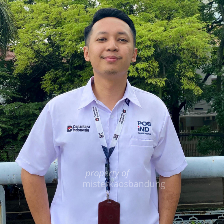 Kemeja Pos Indonesia Danantara Putih | Seragampos Indonesia Danantara | Seragam Pos Danantara Putih