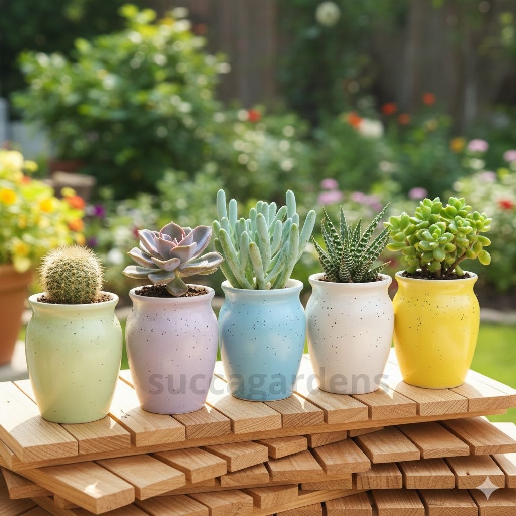 Pot Keramik Gentong Tinggi bintik