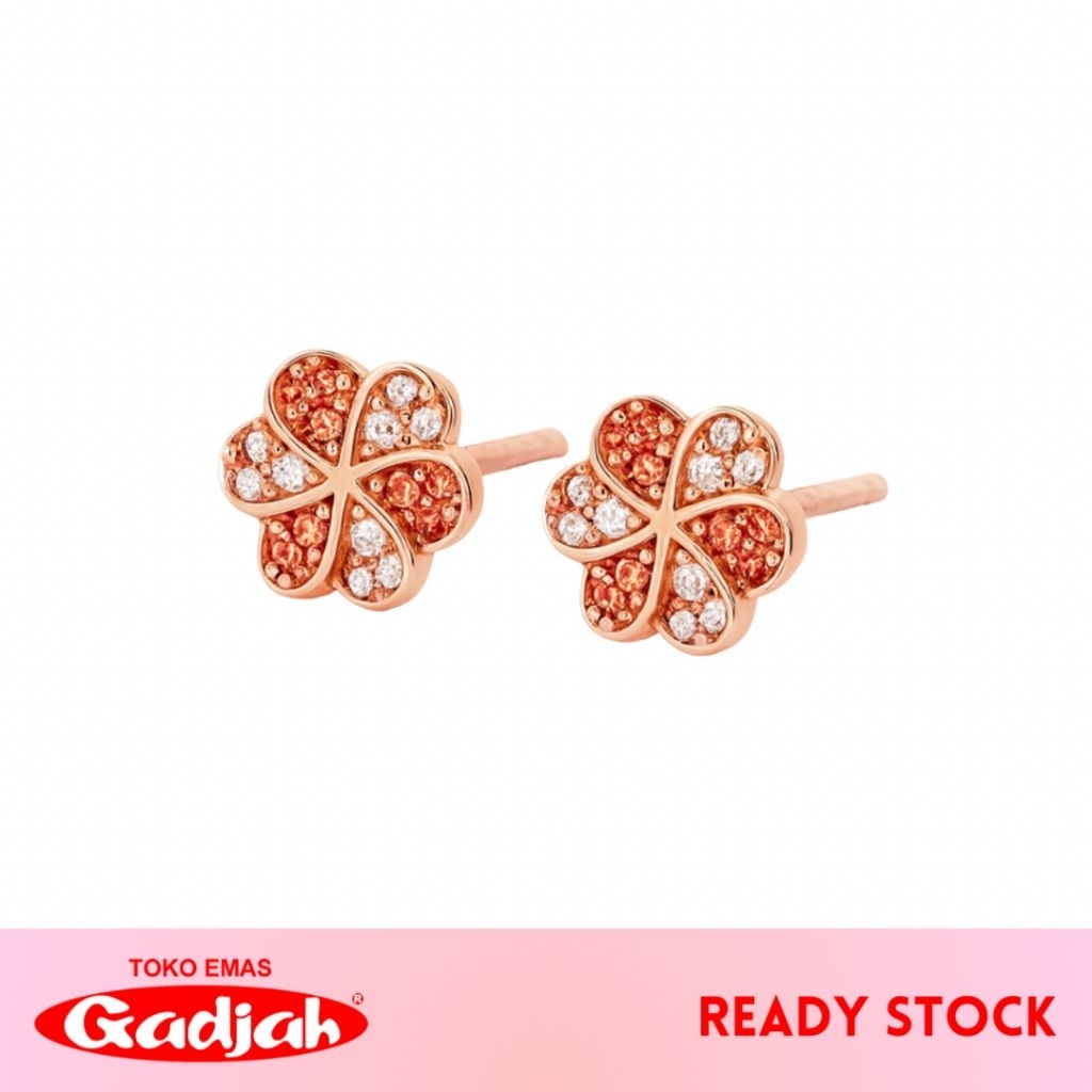 Giwang Emas Tusuk Bunga Kamboja Mata Tabur - Toko Emas Gadjah