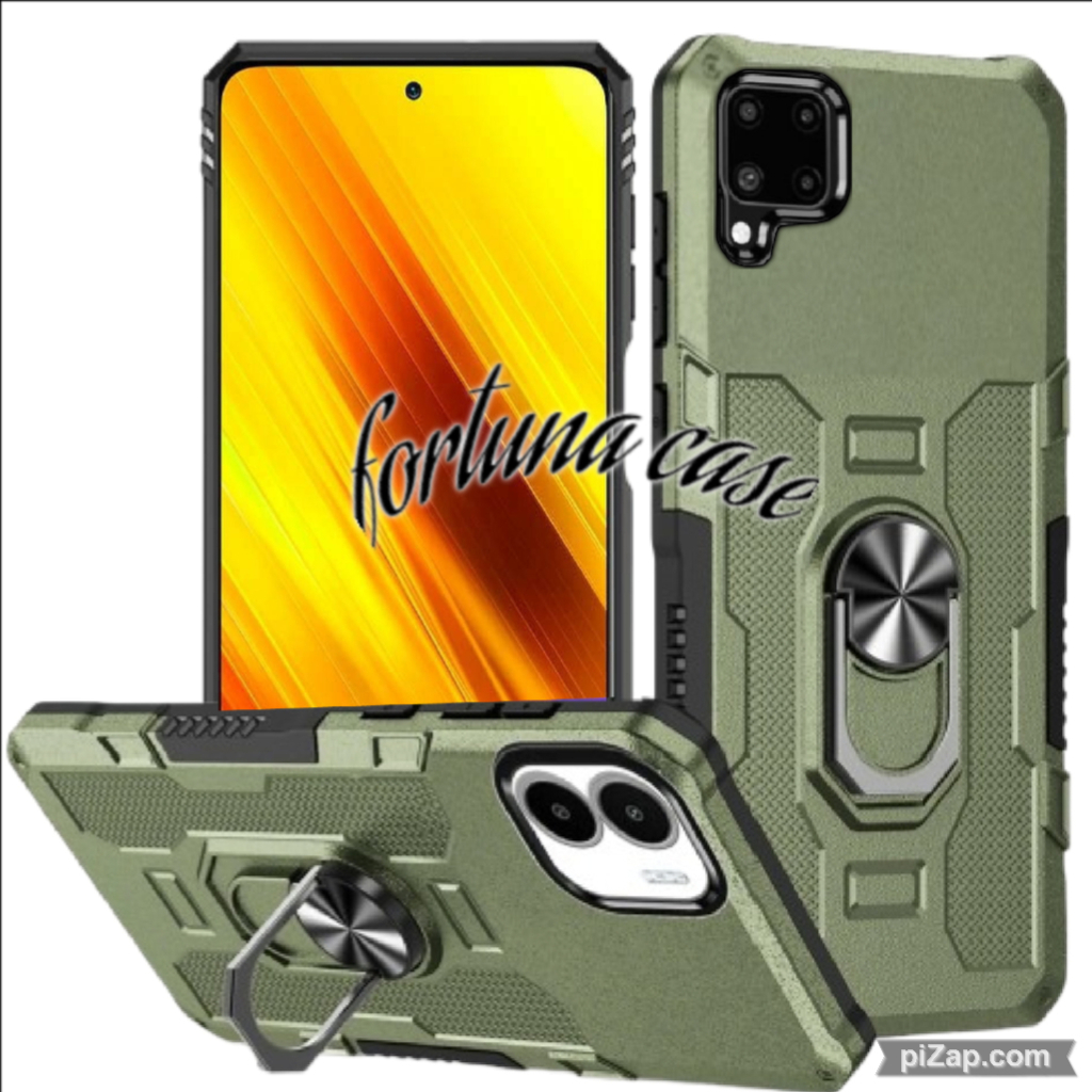 Casing Hp Untuk SAMSUNG A12 SAMSUNG M12 Hard Case Ring Armor Robot Case Kickstand Hybrid Ring Holder