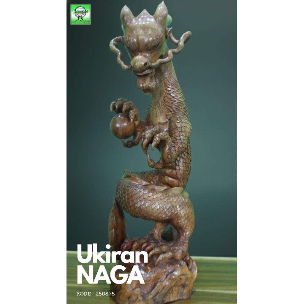 UKIRAN NAGA KAYU PUTIH/ PATUNG UKIRAN NAGA KECIL NATURAL HANDMATE/ UKIRAN NAGA KECIL KAYU PUTIH (KOD