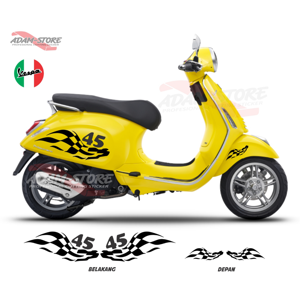 Sticker Motor Vespa Matic 150 / Stiker Vespa Sprint / Stiker Vespa Matic - VS93