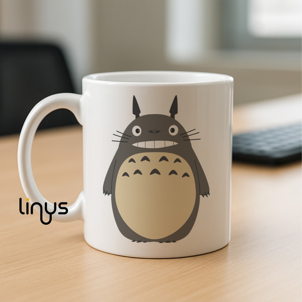 Totoro Classic Mug Cute Forest Spirit Ceramic Coffee Cup Hadiah Kado Koleksi Souvenir