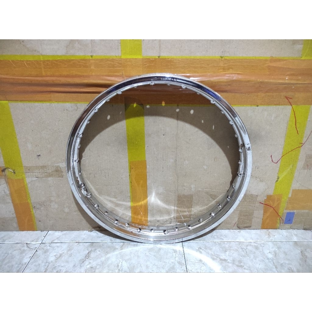 VELG PELEK DID BESI CHROME RING 17 160 BEKAS SECOND ORIGINAL COPOTAN KROPOS BAHAN RESTORASI