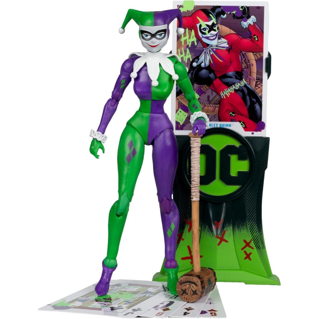 Mcfarlane Dc Multiverse Action Figure Harley Quinn (Dc Classic) Jokerized (Gold Label) 18 Cm
