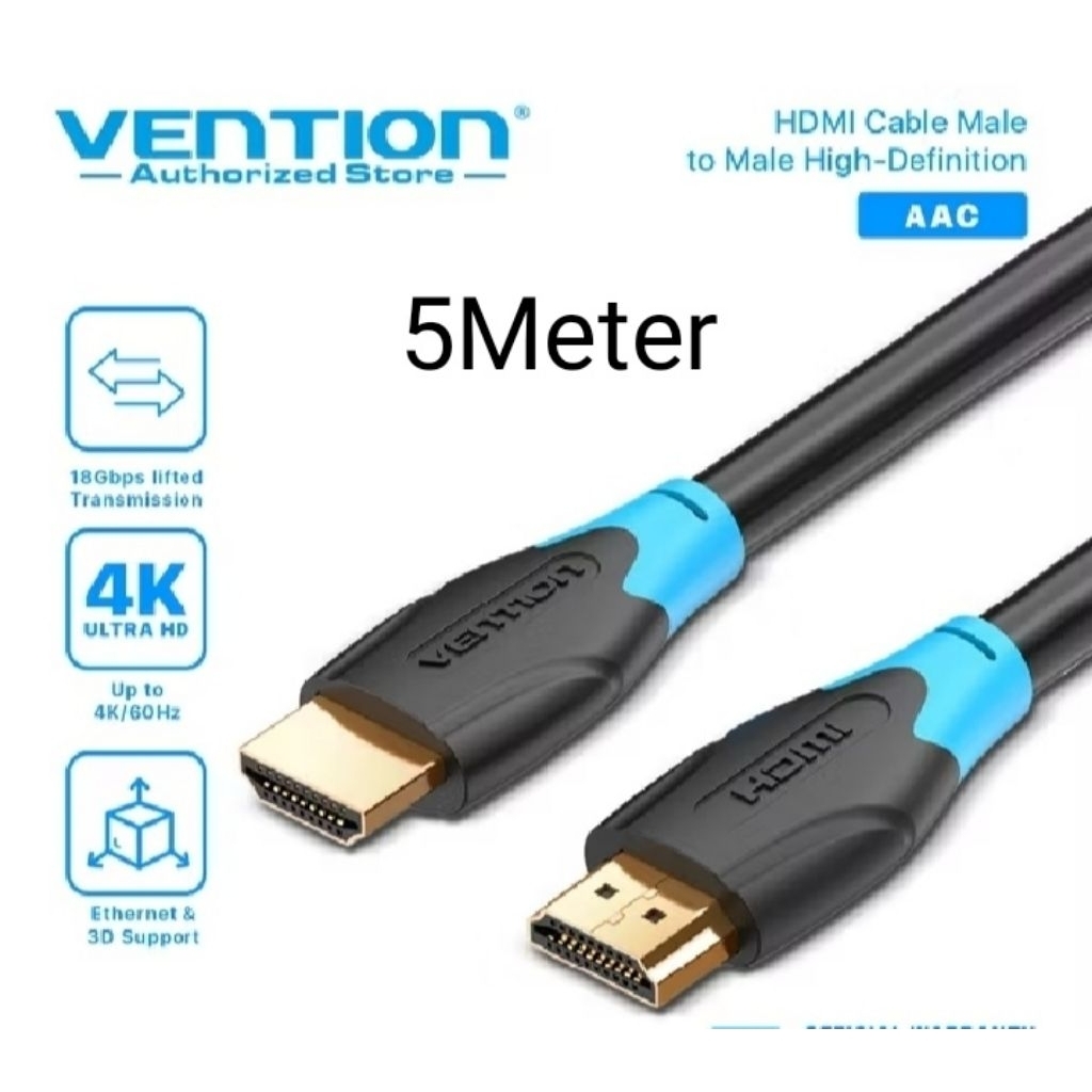 Vention Kabel HDMI 5M v2. 0 4K Kabel HDMI Male to Male 5 Meter High Quality