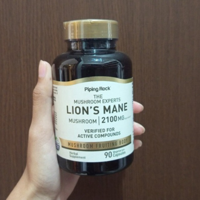pipingrock piping rock lion’s lion mane mushroom 2100mg 2100 mg 90 caps